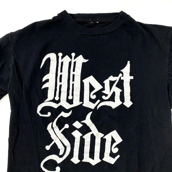Vintage Single Stitch West Side Shirt M Gangster‎ Life Rap Hip Hop Cholo LA - Picture 2 of 12